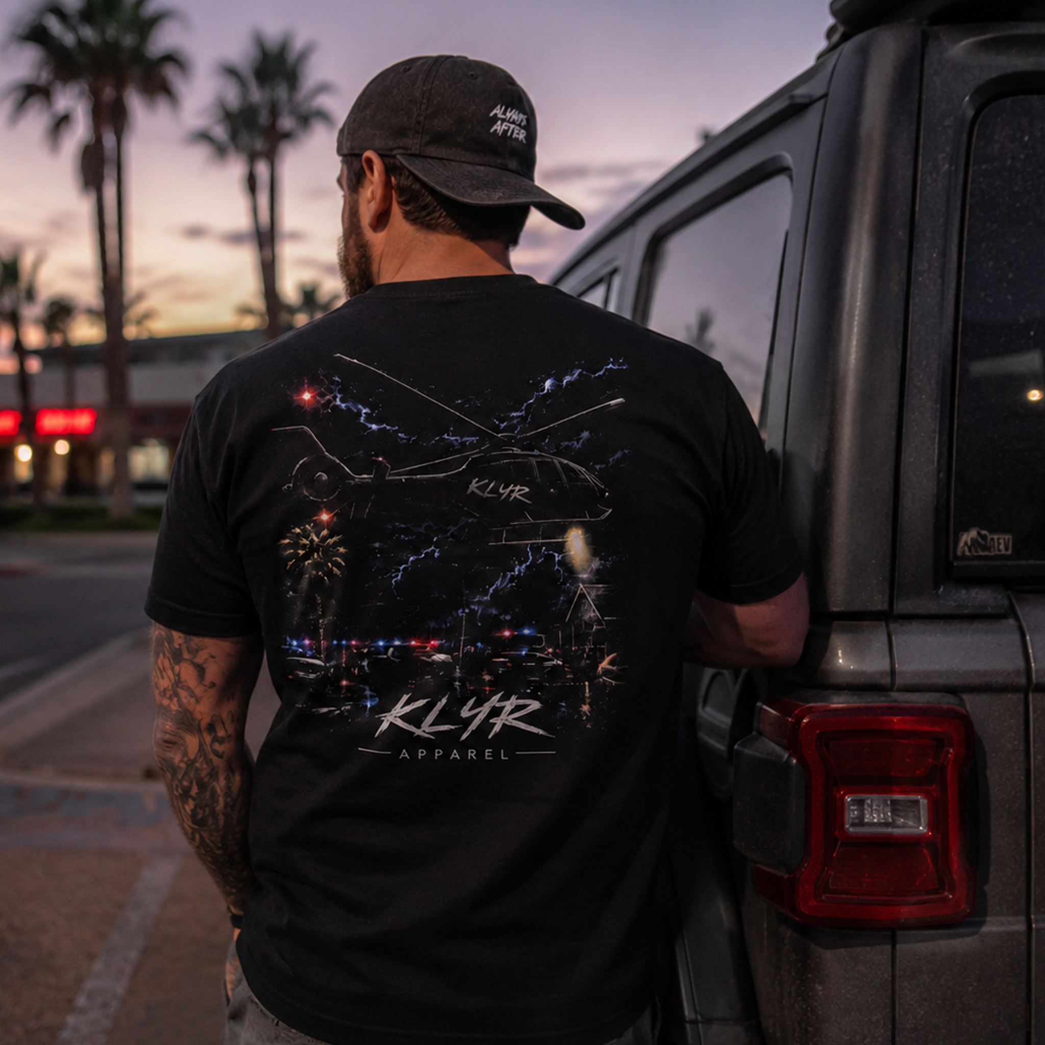 Air Support Tee Storm full color back lifestyle