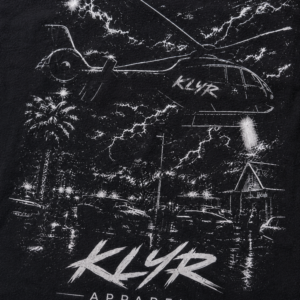 Air Support Tee Monochrome back graphic close up