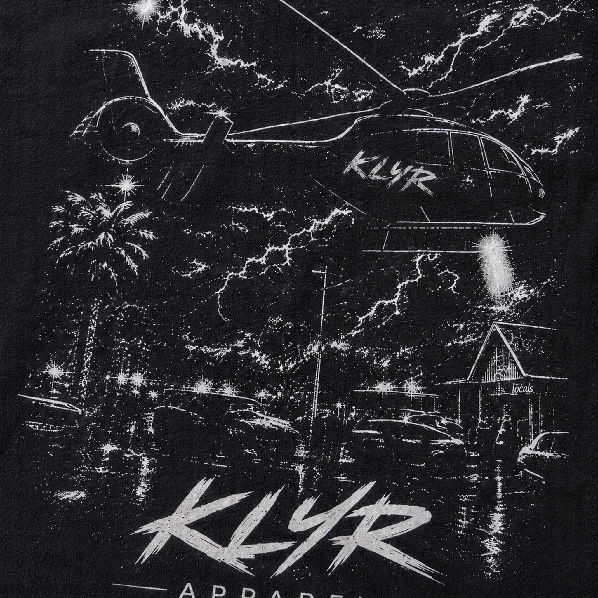 Air Support Tee Monochrome back graphic close up